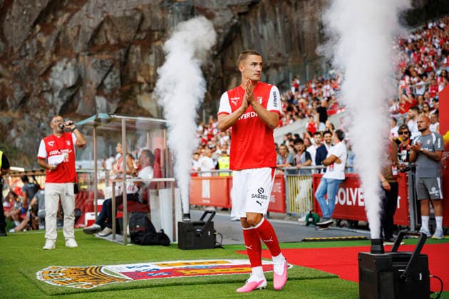 Gustaf Lagerbielke seen during International Friendly, Länderspiel, Nationalmannschaft game between teams of SC Braga and Celta de Vigo (Luis Santos Ball Raw Images) Braga Estadio Municipal de Braga Portugal Copyright: xLuisxSantosx luissantos_braga_celta_2627_3-4