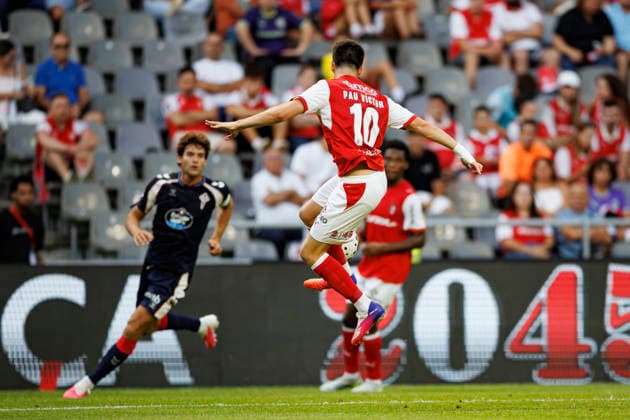 Pau Victor seen during International Friendly, Länderspiel, Nationalmannschaft game between teams of SC Braga and Celta de Vigo (Luis Santos Ball Raw Images) Braga Estadio Municipal de Braga Portugal Copyright: xLuisxSantosx luissantos_braga_celta_2627_3-28