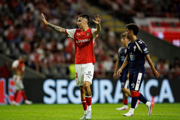 Gustaf Lagerbielke seen during International Friendly, Länderspiel, Nationalmannschaft game between teams of SC Braga and Celta de Vigo (Luis Santos Ball Raw Images) Braga Estadio Municipal de Braga Portugal Copyright: xLuisxSantosx luissantos_braga_celta_2627_3-53