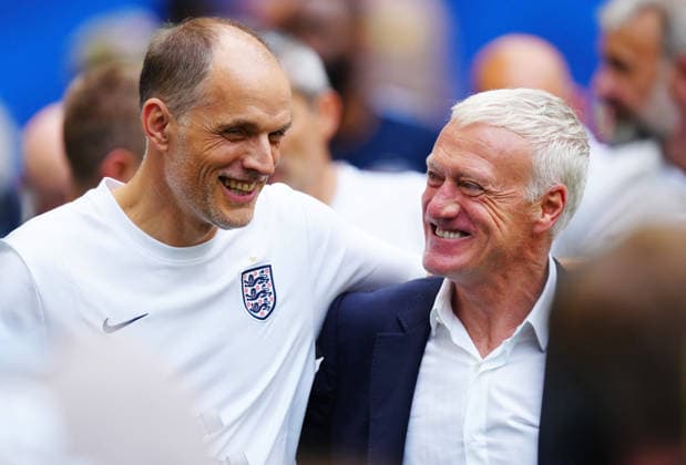 Sport Themen der Woche KW29 Sport Bilder des Tages England manager, Thomas Tuchel and France manager, Didier Deschamps greet each other ahead of kick off France v England, 2026 FIFA World Cup, WM, Weltmeisterschaft, Fussball 3rd Place Final, Football, Miami Stadium, Miami, Florida, USA - 18 Jul 2026Miami Miami Stadium Florida (FL) United States of America  Copyright: xJavierxGarcia Shutterstockx 16995468h