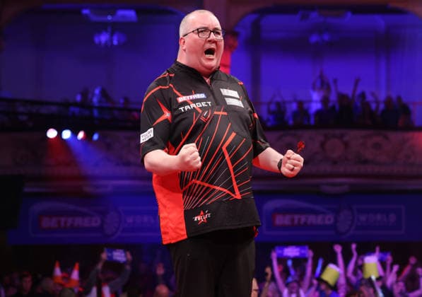 World Matchplay Darts 2026 Stephen Bunting during the 2026 World Matchplay darts at Winter Gardens, Blackpool, UK on 18 July 2026. Blackpool Winter Gardens UK Editorial use only , Copyright: xChrisxSargeantx PSI-24525-0061