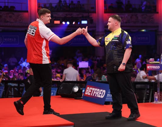 World Matchplay Darts 2026 Nico Springer during the 2026 World Matchplay darts at Winter Gardens, Blackpool, UK on 18 July 2026. Blackpool Winter Gardens UK Editorial use only , Copyright: xChrisxSargeantx PSI-24525-0072