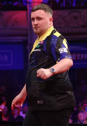World Matchplay Darts 2026 Luke Littler during the 2026 World Matchplay darts at Winter Gardens, Blackpool, UK on 18 July 2026. Blackpool Winter Gardens UK Editorial use only , Copyright: xChrisxSargeantx PSI-24525-0080