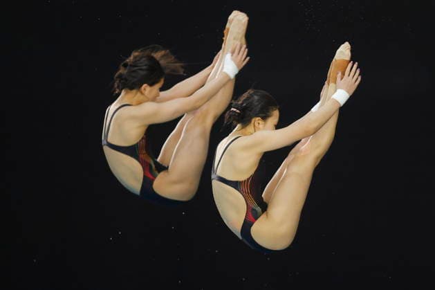 Mexico Diving Cup in Zapopan Zhixin Qu and Minjie Zhang of China compete in the women s synchronized 10-meter platform event at the Mexico Diving Cup in Zapopan, Mexico, 18 July 2026. ZAPOPAN Mexico  Copyright: xFRANCISCOxGUASCOx
