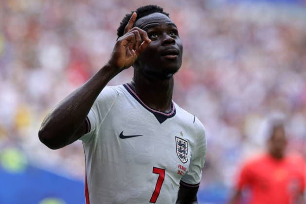 FIFA World Cup, WM, Weltmeisterschaft, Fussball 2026 3rd place playoff - France vs England Bukayo Saka of England celebrates scoring the 0-4 goal during the FIFA World Cup 2026 3rd place playoff match France against England, in Miami, Florida, USA, 18 July 2026. MIAMI United States  Copyright: xCRISTOBALxHERRERA-ULASHKEVICHx