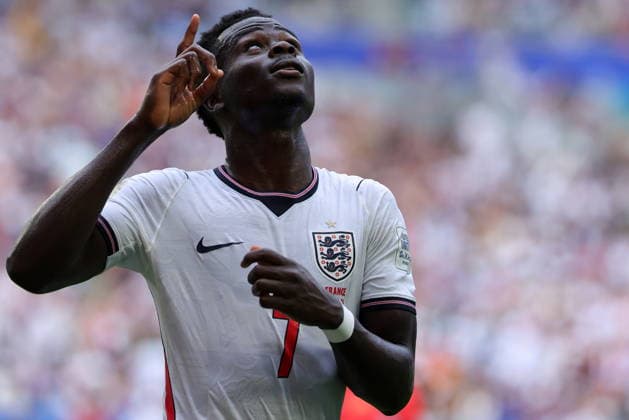 FIFA World Cup, WM, Weltmeisterschaft, Fussball 2026 3rd place playoff - France vs England Bukayo Saka of England celebrates scoring the 0-4 goal during the FIFA World Cup 2026 3rd place playoff match France against England, in Miami, Florida, USA, 18 July 2026. MIAMI United States  Copyright: xCRISTOBALxHERRERA-ULASHKEVICHx
