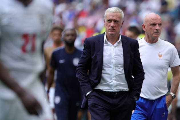 FIFA World Cup, WM, Weltmeisterschaft, Fussball 2026 3rd place playoff - France vs England France s head coach Didier Deschamps leaves the pitch at half-time during the FIFA World Cup 2026 3rd place playoff match France against England, in Miami, Florida, USA, 18 July 2026. MIAMI United States  Copyright: xCRISTOBALxHERRERA-ULASHKEVICHx