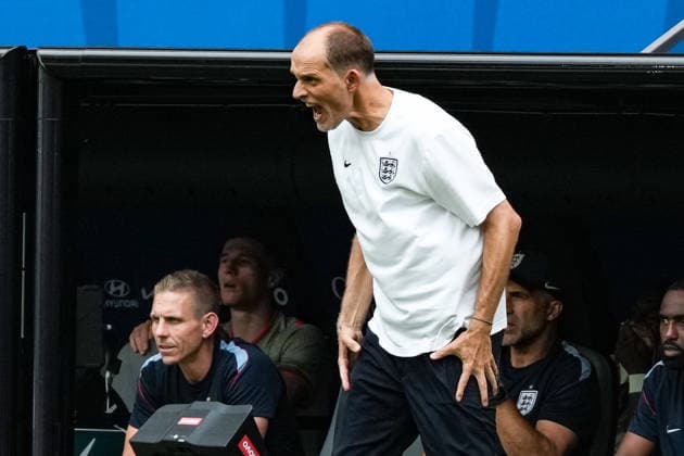 Thomas Tuchel, head coach of England, reacts during a FIFA Men’s World Cup 2026 Bronze Final football match between France and England at Miami Stadium, in Miami Gardens on July 18th 2026 (Photo by Alexandra Fechete SPP)  Copyright: xAlexandraxFechete SPPx Sportspressphoto_SPR193003