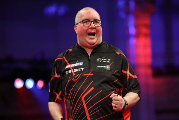 RECORD DATE NOT STATED 18th July 2026, Winter Gardens, Blackpool, Lancashire, England; 2026 Betfred World Matchplay Darts, Day One; Stephen Bunting reacts during his match against Niels Zonneveld AidanxHunter