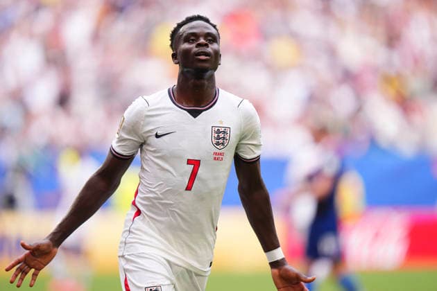 July 18, 2026, Miami Gardens, Florida, United States: Bukayo Saka of England celebrates after scoring his team s fourth goal during the FIFA World Cup, WM, Weltmeisterschaft, Fussball 2026 Bronze Medal Match match between France and England at Miami Stadium on July 18, 2026 in Miami Gardens, United States. Miami Gardens United States - ZUMAa181 20260718_zaa_a181_067 Copyright: xJosexBretonx