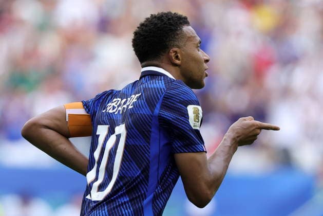 FIFA World Cup, WM, Weltmeisterschaft, Fussball 2026 3rd place playoff - France vs England Kylian Mbappe of France celebrates scoring the 3-4 goal during the FIFA World Cup 2026 3rd place playoff match France against England, in Miami, Florida, USA, 18 July 2026. MIAMI United States  Copyright: xCRISTOBALxHERRERA-ULASHKEVICHx