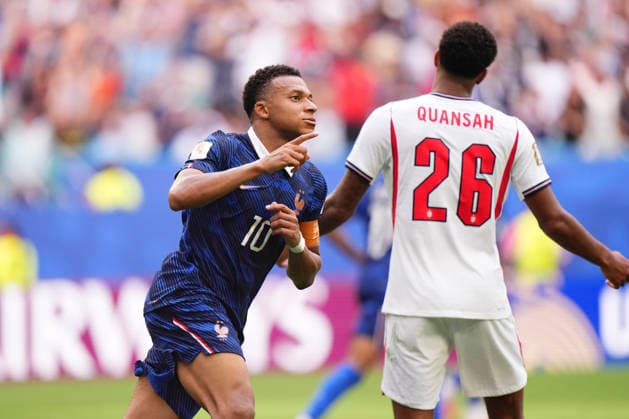 July 18, 2026, Miami Gardens, Florida, United States: Kylian Mbappe of France celebrates after scoring his team s third goal during the FIFA World Cup, WM, Weltmeisterschaft, Fussball 2026 Bronze Medal Match match between France and England at Miami Stadium on July 18, 2026 in Miami Gardens, United States. France V England: Bronze Medal Match - FIFA World Cup 2026  - ZUMAa181 20260718_zaa_a181_098 Copyright: xJosexBretonx