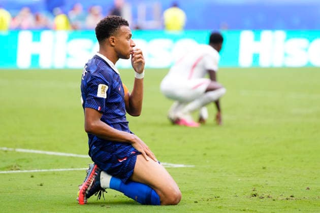 France v England: Bronze Medal Match - FIFA World Cup, WM, Weltmeisterschaft, Fussball 2026 Kylian Mbappe of France reacts during the FIFA World Cup 2026 Bronze Medal Match match between France and England at Miami Stadium on July 18, 2026 in Miami Gardens, United States. Miami Gardens FL United States  Copyright: xJosexBretonx originalFilename:bretonhernandez-franceve260718_npKjq.jpg