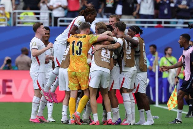 FIFA World Cup, WM, Weltmeisterschaft, Fussball 2026 3rd place playoff - France vs England Players of England celebrate the 4-6 goal during the FIFA World Cup 2026 3rd place playoff match France against England, in Miami, Florida, USA, 18 July 2026. MIAMI United States  Copyright: xCRISTOBALxHERRERA-ULASHKEVICHx