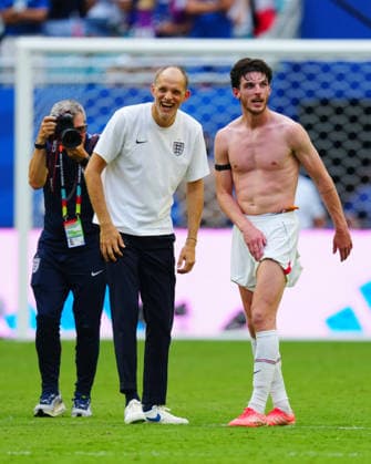 England manager, Thomas Tuchel and Declan Rice of England at full time France v England, 2026 FIFA World Cup, WM, Weltmeisterschaft, Fussball 3rd Place Final, Football, Miami Stadium, Miami, Florida, USA - 18 Jul 2026Miami Miami Stadium Florida (FL) United States of America  Copyright: xJavierxGarcia Shutterstockx 16995468db