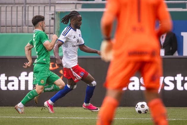 RAPID WIEN - HABMURGER SV Jordan Torunarigha of HSV during the pre season friendly football match between SC Rapid Vienna and Hamburger SV at the Allianz Stadion. Vienna, Austria, July 18, 2026. Photo by Branislav Racko Copyright: xx 080A9166
