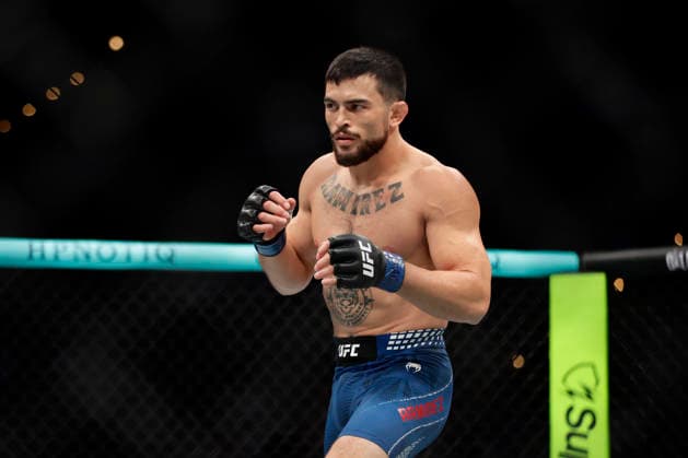 July 18, 2026, Oklahoma City, Oklahoma, United States: CHASE HOOPER and MITCH RAMIREZ fight in their 3-round Lightweight bout at UFC Fight Night OKC at the Paycom Center in Oklahoma City, OK. UFC Fight Night Oklahoma City  - ZUMAs346 20260718_zsp_s346_047 Copyright: xAlejandroxSalazarx