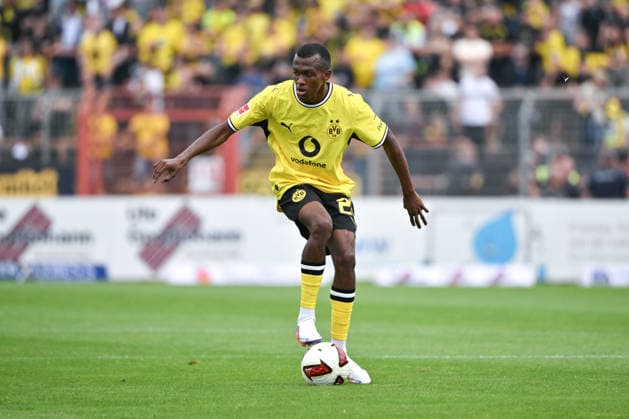 Justin Lerma (Borussia Dortmund) 18.07.2026, Fussball 1. Bundesliga, Saison 2026 2027, Testspiel, Rot-Weiß Oberhausen - Borussia Dortmund 1:3 Oberhausen Niederrheinstadion Nordrhein Westfalen Deutschland *** Justin Lerma, Borussia Dortmund, July 18, 2026, Soccer, Bundesliga 1, 2026–2027 Season, Friendly Match, Rot-Weiß Oberhausen vs. Borussia Dortmund 1–3, Oberhausen, Niederrheinstadion, North Rhine-Westphalia, Germany Team2