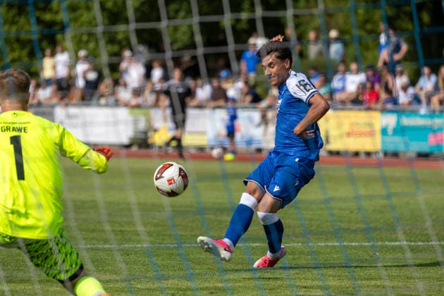 SGV Heilbronn-Freiberg gegen TSG Hoffenheim (Testspiel in Bad Friedrichshall)***Deniz Zeitler (38, Hoffenheim) erzielt das Tor zum 3:0 *** SGV Heilbronn Freiberg vs. TSG Hoffenheim Friendly Match in Bad Friedrichshall ***Deniz Zeitler (38), Hoffenheim, scores the goal to make it 3–0 Copyright: xUdoxHerrmannx