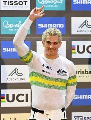 BMX WORLD CHAMPIONSHIPS, Men™s Elite World Champion Jesse Asmus of Australia celebrates winning the gold medal during the BMX World Championships at Brisbane SX International BMX Centre in Brisbane, Sunday, July 19, 2026. ( NO ARCHIVING, EDITORIAL USE ONLY BRISBANE QUEENSLAND AUSTRALIA  Copyright: xDARRENxENGLANDx 20260719137152210973