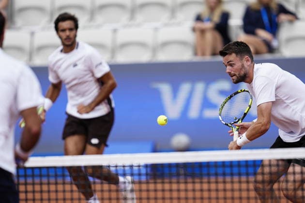 BASTAD, SWEDEN 20260719 Sadio Doumbia and Fabien Reboul during the men s doubles final in the tennis match between Theo Aribage and Francisco Cabral against Sadio Doumbia and Fabien Reboul in the Nordea Open in Bastad. BASTAD SWEDEN x9200x *** BASTAD, SWEDEN 20260719 Sadio Doumbia and Fabien Reboul during the men s doubles final in the tennis match between Theo Aribage and Francisco Cabral against Sadio Doumbia and Fabien Reboul at the Nordea Open in Bastad BASTAD SWEDEN x9200x  Copyright: xBjörnxLarssonxRosvall TTx TENNIS NORDEA OPEN IN BASTAD