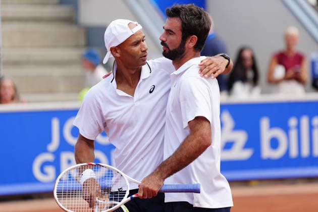BASTAD, SWEDEN 20260719 Sadio Doumbia and Fabien Reboul during the men s doubles final in the tennis match between Theo Aribage and Francisco Cabral against Sadio Doumbia and Fabien Reboul in the Nordea Open in Bastad. BASTAD SVERIGE x9200x *** BASTAD, SWEDEN 20260719 Sadio Doumbia and Fabien Reboul during the men s doubles final in the tennis match between Theo Aribage and Francisco Cabral against Sadio Doumbia and Fabien Reboul at the Nordea Open in Bastad BASTAD SWEDEN x9200x  Copyright: xBjörnxLarssonxRosvall TTx TENNIS NORDEA OPEN I BASTAD