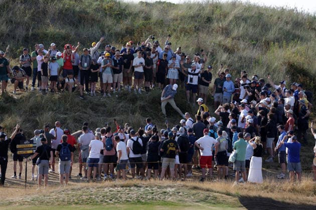 RECORD DATE NOT STATED 18th July 2026; Royal Birkdale Golf Club, Southport, Merseyside, England; The Open Championship Round Three; Robert Macintyre (SCO) plays from rough on the 14th hole DavidxBlunsden