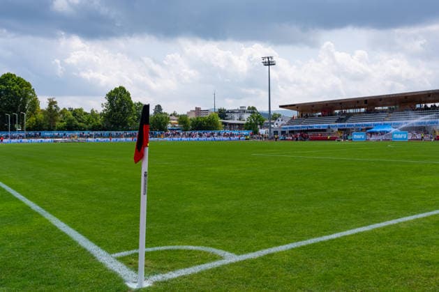 Testspiel: TSG Balingen vs. VfB Stuttgart; 19.07.2026 Balingen, GERMANY - 19. July 2027: Die Bizerba Arena vor dem Testspiel zwischen der TSG Balingen und dem VfB Stuttgart in der BIZERBA ARENA, Balingen. *** Friendly Match: TSG Balingen vs. VfB Stuttgart, July 19, 2026, Balingen, GERMANY, July 19, 2027. The Bizerba Arena before the friendly match between TSG Balingen and VfB Stuttgart at the BIZERBA ARENA in Balingen Copyright: xBEAUTIFULxSPORTS Steinx