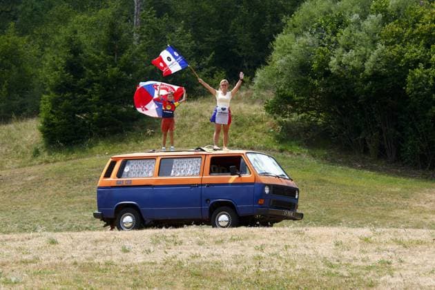 Spectators pictured during stage 15 of the 2026 Tour de France cycling race, a stage of 184km from Champagnole to Plateau de Solaison, on Sunday 19 July 2026. The 113th edition of the Tour de France starts on Saturday 4 July in Barcelona, Spain, and will finish in Paris, France on the 26th of July. POOLxLUCAxBETTINI  x181469962x