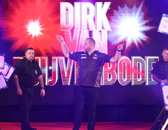 World Matchplay Darts 2026 Dirk van Duijvenbode during the 2026 World Matchplay darts at Winter Gardens, Blackpool, UK on 19 July 2026. Blackpool Winter Gardens UK Editorial use only , Copyright: xChrisxSargeantx PSI-24526-0001