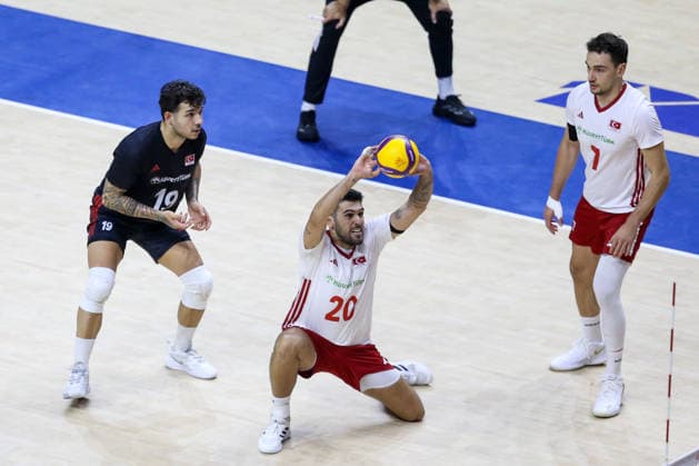 Turkiye v Iran - Men s Volleyball Nations League BELGRADE, SERBIA - JULY 19: Efe Bayram (20) of Turkiye in action during Men s Volleyball Nations League Week 3 volleyball match between Turkiye and Iran in Belgrade, Serbia on July 19, 2026. Filip Stevanovic Anadolu Belgrade Serbia. Editorial use only. Please get in touch for any other usage.  Copyright: x2026xAnadoluxFilipxStevanovicx