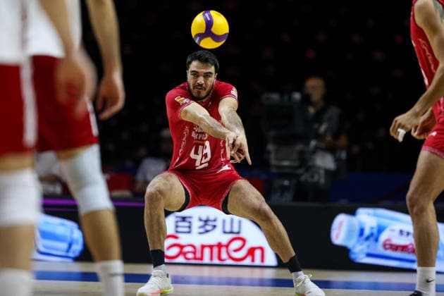 Turkiye v Iran - Men s Volleyball Nations League BELGRADE, SERBIA - JULY 19: Morteza Sharifi (49) of Iran in action during Men s Volleyball Nations League Week 3 volleyball match between Turkiye and Iran in Belgrade, Serbia on July 19, 2026. Filip Stevanovic Anadolu Belgrade Serbia. Editorial use only. Please get in touch for any other usage.  Copyright: x2026xAnadoluxFilipxStevanovicx