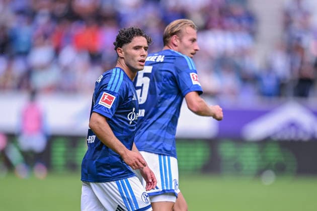 19.07.2026, Fussball, , Saison 2025 2026, Testspiel, FC Erzgebirge Aue - FC Schalke 04, Soufiane El-Faouzi (FC Schalke 04), Timo Becker (FC Schalke 04) xRHR-FOTO YYx *** July 19, 2026, Soccer, , 2025–2026 season, Friendly match, FC Erzgebirge Aue vs. FC Schalke 04, Soufiane El Faouzi (FC Schalke 04), Timo Becker (FC Schalke 04) xRHR PHOTO YYx Copyright: KROEGER RHR-FOTOx RHR-FOTO YY