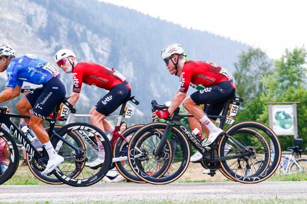 Tour de France 2026 Stage 15 PLATEAU DE SOLAISON, FRANCE - JULY 19 : Van Eetvelt Lennert (BEL) of Lotto - Intermarche in action during stage 15 of the 113rd edition of Tour de France an UCI World Tour 2.UWT cycling road race stage for Men Elite of 184 km with start in Champagnole and finish in Plateau de Solaison on July 19, 2026 in Plateau de Solaison, France, 19 07 2026 Plateau de Solaison France  Copyright: xLucaxBettinix