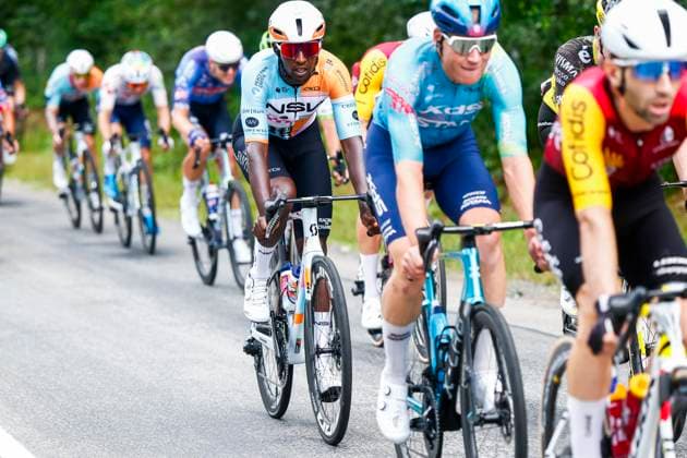 Tour de France 2026 Stage 15 PLATEAU DE SOLAISON, FRANCE - JULY 19 : Girmay Biniam (ERI) of NSN Cycling Team in action during stage 15 of the 113rd edition of Tour de France an UCI World Tour 2.UWT cycling road race stage for Men Elite of 184 km with start in Champagnole and finish in Plateau de Solaison on July 19, 2026 in Plateau de Solaison, France, 19 07 2026 Plateau de Solaison France  Copyright: xLucaxBettinix