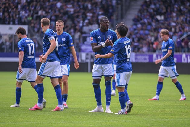 19.07.2026, Fussball, , Saison 2025 2026, Testspiel, FC Erzgebirge Aue - FC Schalke 04, Bryan Lasme (FC Schalke 04) freut sich über das Tor zum 0:4, xRHR-FOTO YYx *** July 19, 2026, Soccer, , 2025–2026 Season, Friendly Match, FC Erzgebirge Aue vs. FC Schalke 04, Bryan Lasme of FC Schalke 04 celebrates scoring the goal that made it 0–4, xRHR PHOTO YYx Copyright: KROEGER RHR-FOTOx RHR-FOTO YY