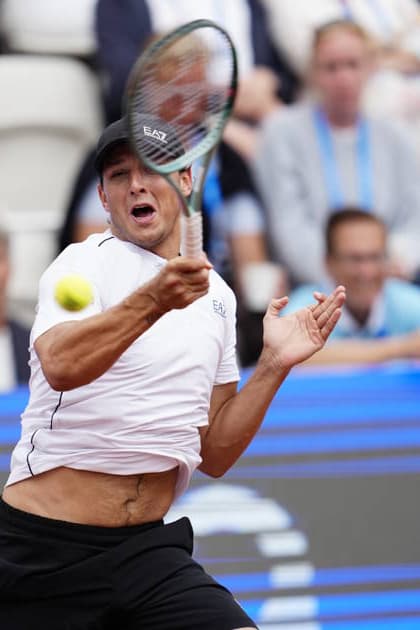 BASTAD, SVERIGE 20260719 Luciano Darderi under herrarnas singel final i tennismatchen mellan Rysslands Andrey Rublev och Italiens Luciano Darderi i Nordea Open i Bastad. BASTAD SVERIGE x9200x *** BASTAD, SWEDEN 20260719 Luciano Darderi during the men s singles final in the tennis match between Russia s Andrey Rublev and Italy s Luciano Darderi at the Nordea Open in Bastad BASTAD SWEDEN x9200x  Copyright: xBjörnxLarssonxRosvall TTx TENNIS NORDEA OPEN I BASTAD