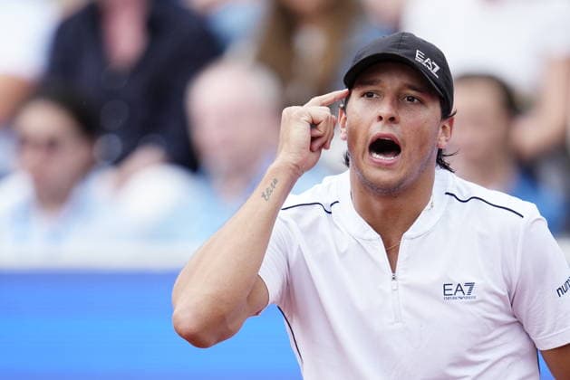 BASTAD, SVERIGE 20260719 Luciano Darderi under herrarnas singel final i tennismatchen mellan Rysslands Andrey Rublev och Italiens Luciano Darderi i Nordea Open i Bastad. BASTAD SVERIGE x9200x *** BASTAD, SWEDEN 20260719 Luciano Darderi during the men s singles final in the tennis match between Russia s Andrey Rublev and Italy s Luciano Darderi at the Nordea Open in Bastad BASTAD SWEDEN x9200x  Copyright: xBjörnxLarssonxRosvall TTx TENNIS NORDEA OPEN I BASTAD
