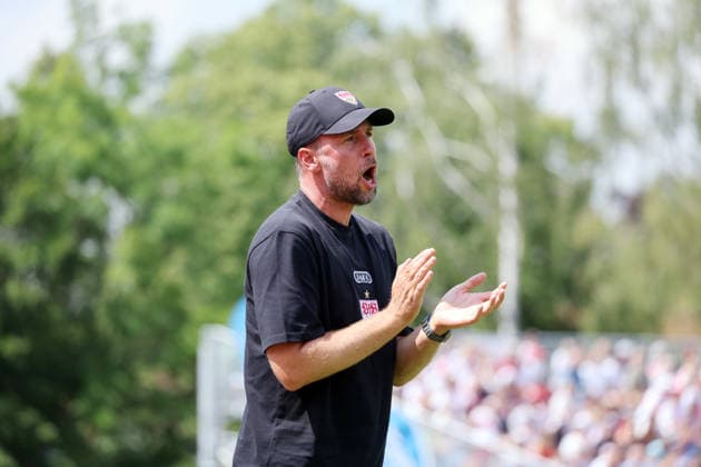 19.07.26 TSG Balingen - VfB Stuttgart Deutschland, Balingen, 19.07.2026, Fussball, Bundesliga, Saison 2026 2027, Testspiel, TSG Balingen - VfB Stuttgart: Sebastian Hoeneß (Trainer VfB Stuttgart). *** July 26, 2019 TSG Balingen vs. VfB Stuttgart Germany, Balingen, July 19, 2026, Soccer, Bundesliga, 2026–2027 Season, Friendly Match, TSG Balingen vs. VfB Stuttgart Sebastian Hoeneß, Coach of VfB Stuttgart