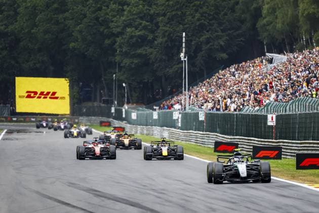 SPA - Andrea Kimi Antonelli (Mercedes-AMG PETRONAS Formula One Team), Max Verstappen (Oracle Red Bull Racing) and Charles Leclerc (Scuderia Ferrari HP) during the Belgian Grand Prix race at the Spa-Francorchamps circuit. SEM VAN DER WAL ANP xVIxANPxSportx xxANPxIVx 563839458 originalFilename: 563839458.jpg