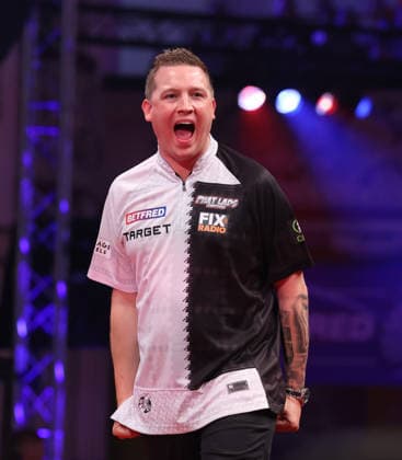 World Matchplay Darts 2026 Chris Dobey during the 2026 World Matchplay darts at Winter Gardens, Blackpool, UK on 19 July 2026. Blackpool Winter Gardens UK Editorial use only , Copyright: xChrisxSargeantx PSI-24526-0038