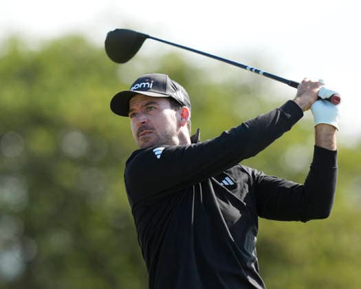 SOUTHPORT, ENGLAND - JULY 19: Nick Taylor (CAN) plays from the second tee during Round 4 of the 154th Open Championship at the Royal Birkdale Golf Club, Southport on July 19, 2026 in Merseyside, England The 154th British Open Championship