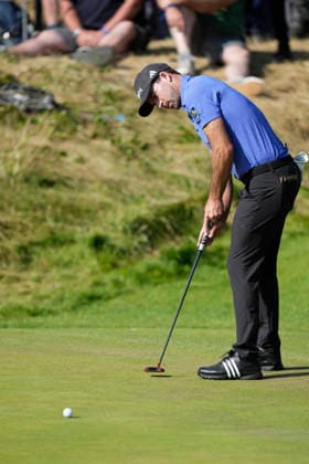 SOUTHPORT, ENGLAND - JULY 19: Nick Taylor (CAN) putts on the sixth green during Round 4 of the 154th Open Championship at the Royal Birkdale Golf Club, Southport on July 19, 2026 in Merseyside, England The 154th British Open Championship