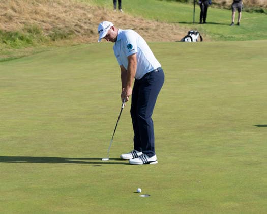 SOUTHPORT, ENGLAND - JULY 19: Sepp Straka (AUT) putts on the sixth green during Round 4 of the 154th Open Championship at the Royal Birkdale Golf Club, Southport on July 19, 2026 in Merseyside, England The 154th British Open Championship