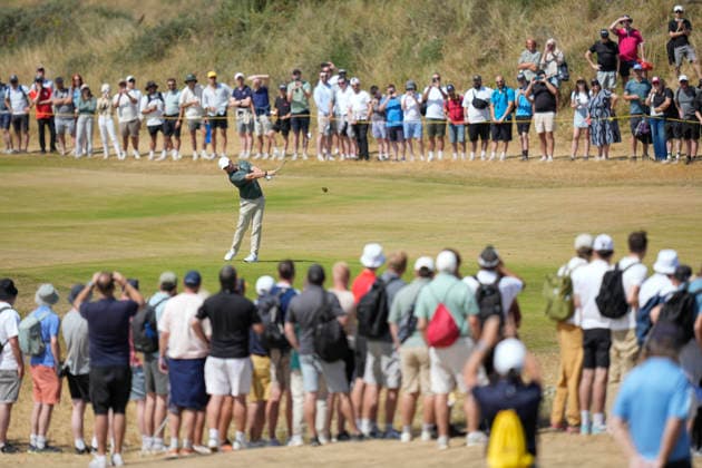 SOUTHPORT, ENGLAND - JULY 19: Rory McIlroy (NIR) plays from the third fairway during Round 4 of the 154th Open Championship at the Royal Birkdale Golf Club, Southport on July 19, 2026 in Merseyside, England The 154th British Open Championship