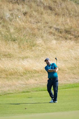 SOUTHPORT, ENGLAND - JULY 19: Andy Sullivan (ENG) plays from the sixth fairway during Round 4 of the 154th Open Championship at the Royal Birkdale Golf Club, Southport on July 19, 2026 in Merseyside, England The 154th British Open Championship