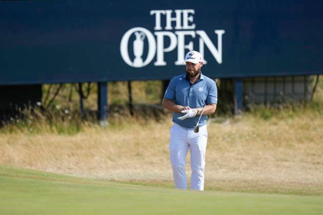 SOUTHPORT, ENGLAND - JULY 19: Tyrrell Hatton (ENG) lines up a putt on the sixth green during Round 4 of the 154th Open Championship at the Royal Birkdale Golf Club, Southport on July 19, 2026 in Merseyside, England The 154th British Open Championship
