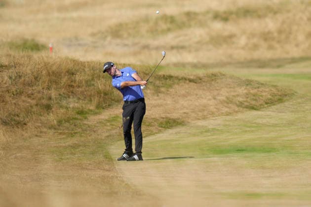 SOUTHPORT, ENGLAND - JULY 19: Nick Taylor (CAN) plays from the eighth fairway during Round 4 of the 154th Open Championship at the Royal Birkdale Golf Club, Southport on July 19, 2026 in Merseyside, England The 154th British Open Championship