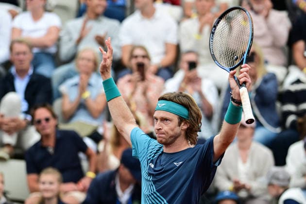 260719 Andrey Rublev of Russia celebrates after winning men™s singles during day 7 of the Nordea Open on July 19, 2026 in Bastad. Photo: Niclas Jönsson BILDBYRAN COP 273 NO0430 tennis ATP, Tennis Herren 250 nordea open bbeng final jubel celebration *** July 19, 2026: Andrey Rublev of Russia celebrates after winning the men’s singles title on day 7 of the Nordea Open on July 19, 2026 in Bastad. Photo by Niclas Jönsson, BILDBYRAN COP 273 NO0430 tennis ATP 250 Nordea Open BBENG final jubilation celebration  Copyright: NICLASxJÖNSSON BB260719NO083
