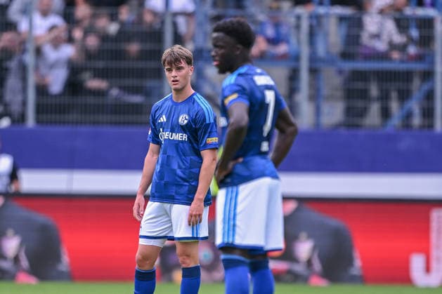 19.07.2026, Fussball, , Saison 2025 2026, Testspiel, FC Erzgebirge Aue - FC Schalke 04, Dylan Leonard (FC Schalke 04) xRHR-FOTO YYx *** July 19, 2026, Soccer, , 2025–2026 Season, Friendly Match, FC Erzgebirge Aue vs. FC Schalke 04, Dylan Leonard, FC Schalke 04 xRHR PHOTO YYx Copyright: KROEGER RHR-FOTOx RHR-FOTO YY